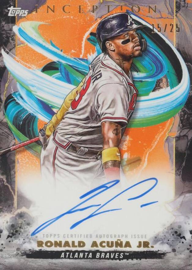 2023 Topps Inception Rookie & Emerging Stars Autographs Ronald Acuna Jr. #BRESRA Baseball Card