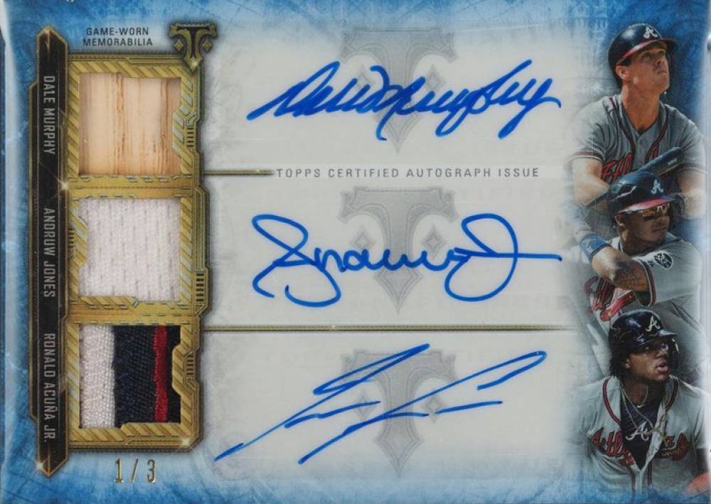 2020 Topps Triple Threads Autograph Relic Combo Andruw Jones #FAA Baseball Card