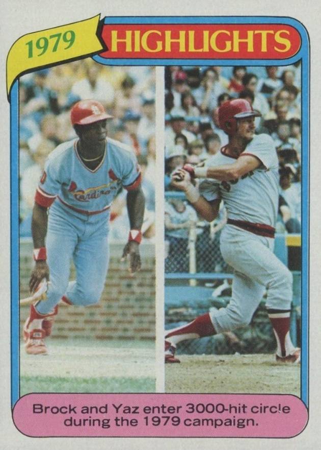1980 Topps Lou Brock #1 Baseball Card