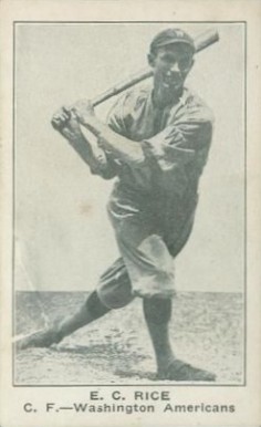 1922 Strip Card Sam Rice # Baseball Card