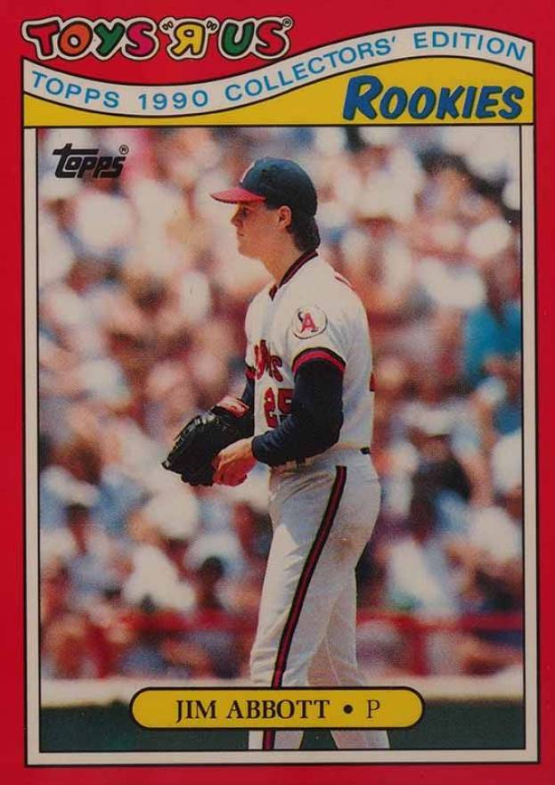 1990 Toys R US Rookies Jim Abbott #1 Baseball Card