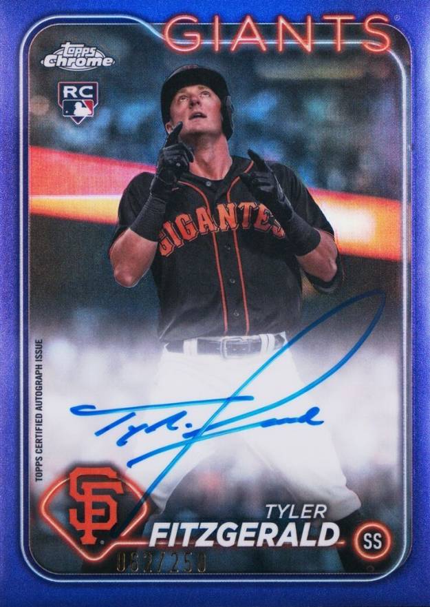 2024 Topps Chrome Rookie Autographs Tyler Fitzgerald #RATF Baseball Card