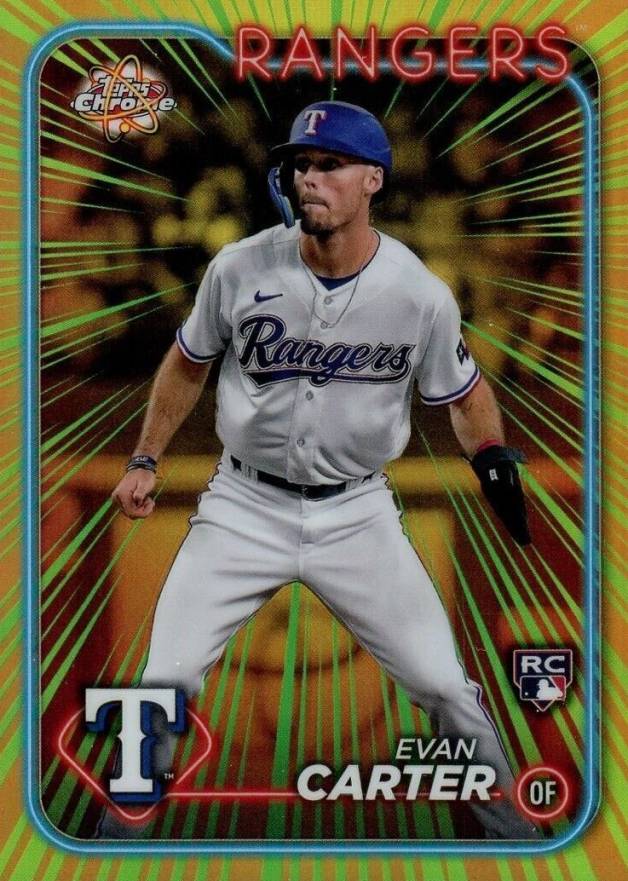 2024 Topps Chrome Radiating Rookies Evan Carter #RR14 Baseball Card