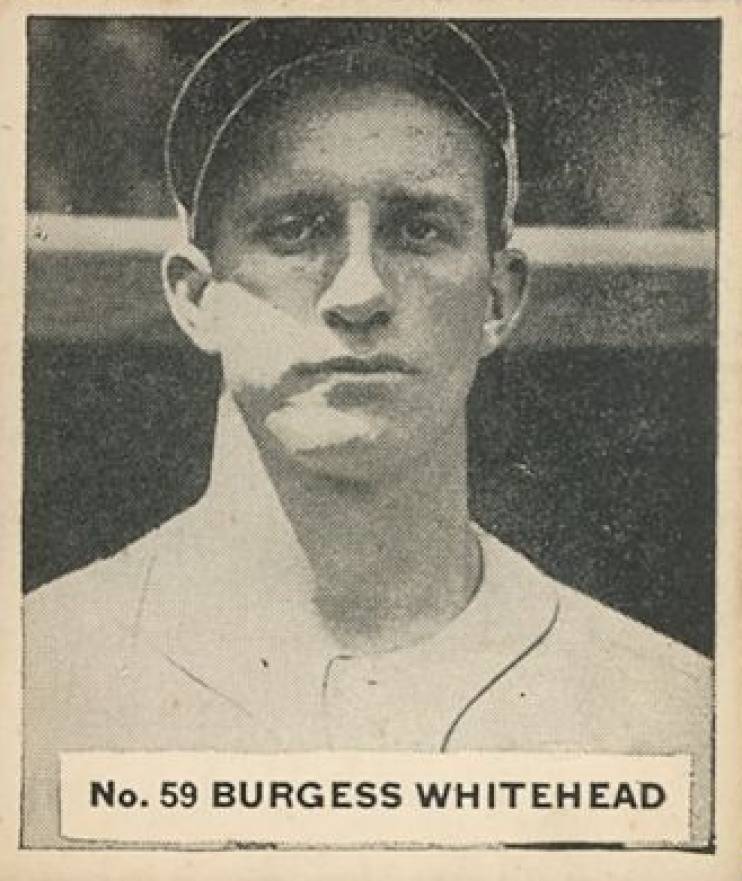 1936 Goudey World Wide Gum  Burgess Whitehead #59 Baseball Card