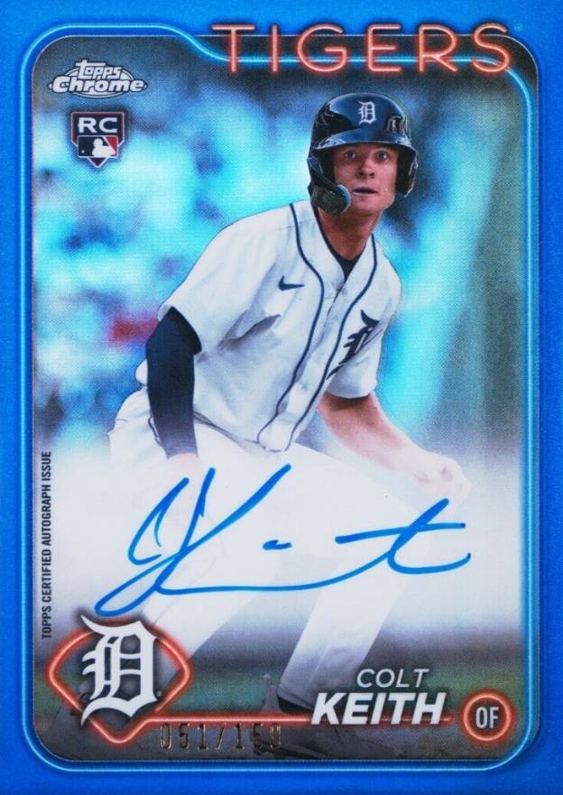 2024 Topps Chrome Rookie Autographs Colt Keith #RACKE Baseball Card