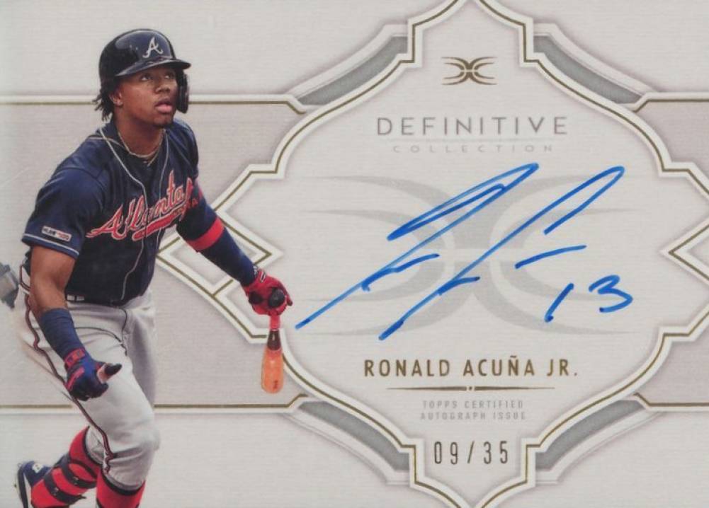 2020 Topps Definitive Collection Definitive Autograph Collection Ronald Acuna Jr. #RAJ Baseball Card