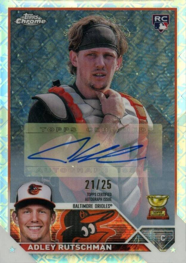2023 Topps Chrome Logofractor Edition Adley Rutschman #1 Baseball Card