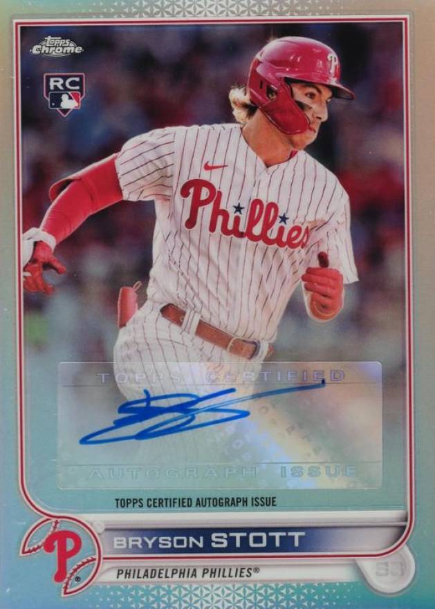 2022 Topps Chrome Update Autographs Bryson Stott #ACBS Baseball Card
