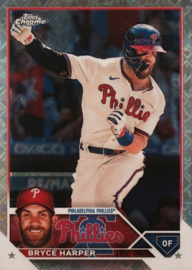 2023 Topps Chrome Logofractor Edition Bryce Harper #3 Baseball Card
