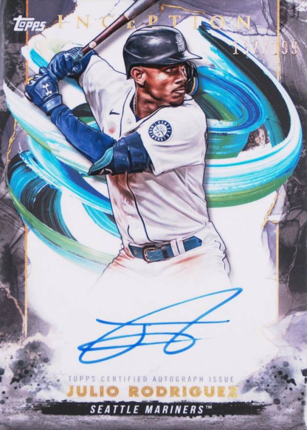 2023 Topps Inception Rookie & Emerging Stars Autographs Julio Rodriguez #BRESJR Baseball Card