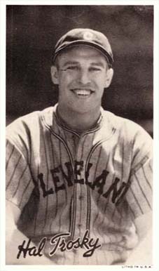 1936 Goudey Premiums-Type 1-Wide Pen Hal Trosky # Baseball Card