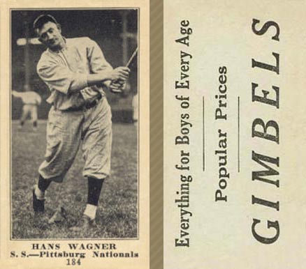 1916 Gimbels Honus Wagner #184 Baseball Card