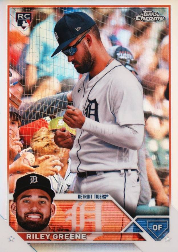 2023 Topps Chrome Riley Greene #182 Baseball Card