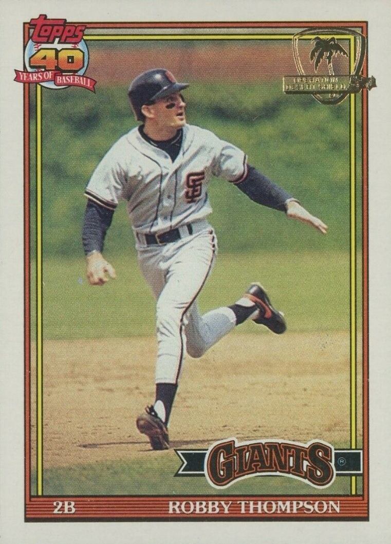 1991 Topps Desert Shield Rob Thompson #705 Baseball Card