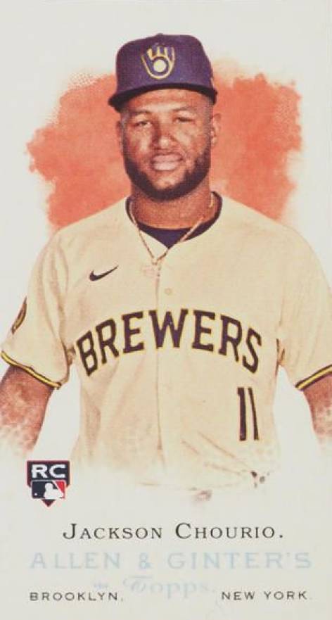 2024 Topps Allen & Ginter Rookie Design Variations Mini Jackson Chourio #RD13 Baseball Card