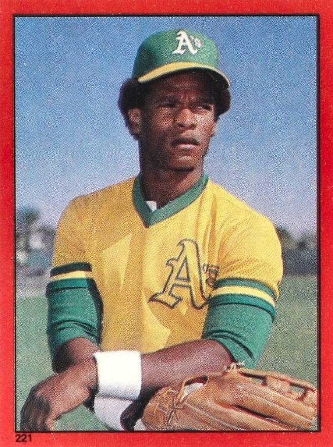 1982 Topps Stickers Rickey Henderson #221 Baseball Card