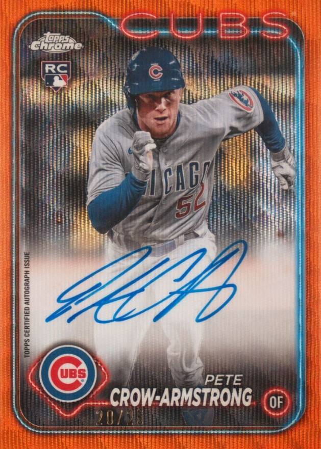 2024 Topps Chrome Rookie Autographs Pete Crow-Armstrong #RAPC Baseball Card
