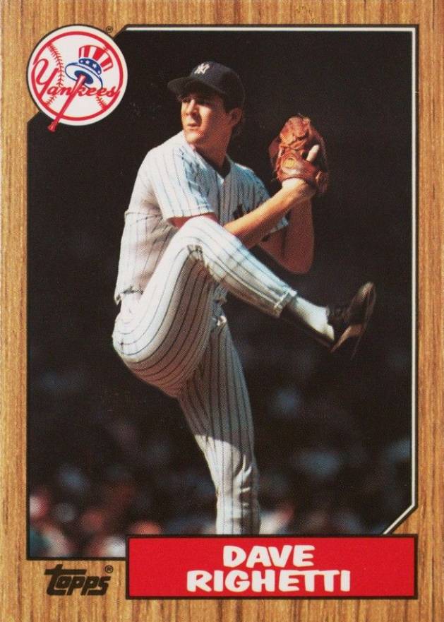 1987 Topps Tiffany Dave Righetti #40 Baseball Card