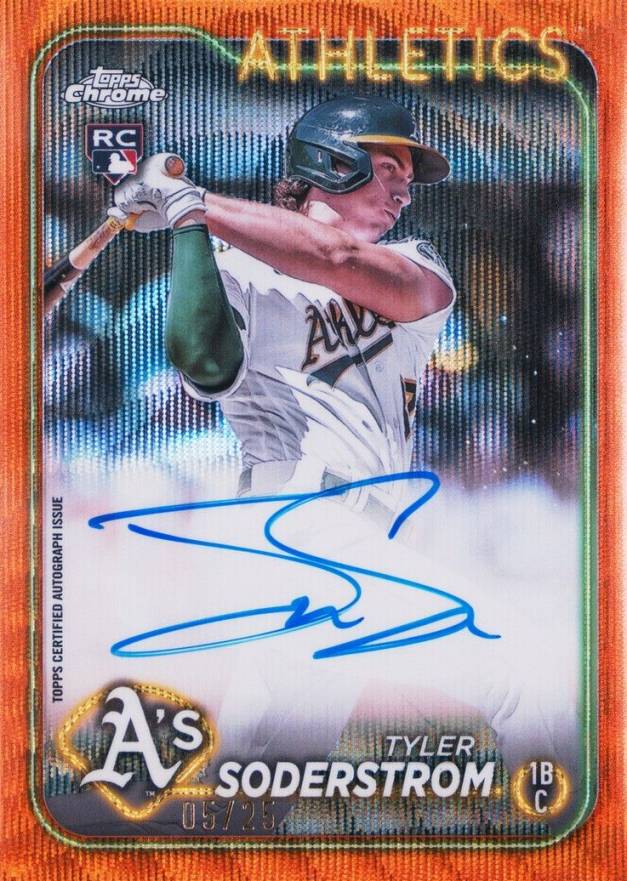 2024 Topps Chrome Rookie Autographs Tyler Soderstrom #RATSO Baseball Card