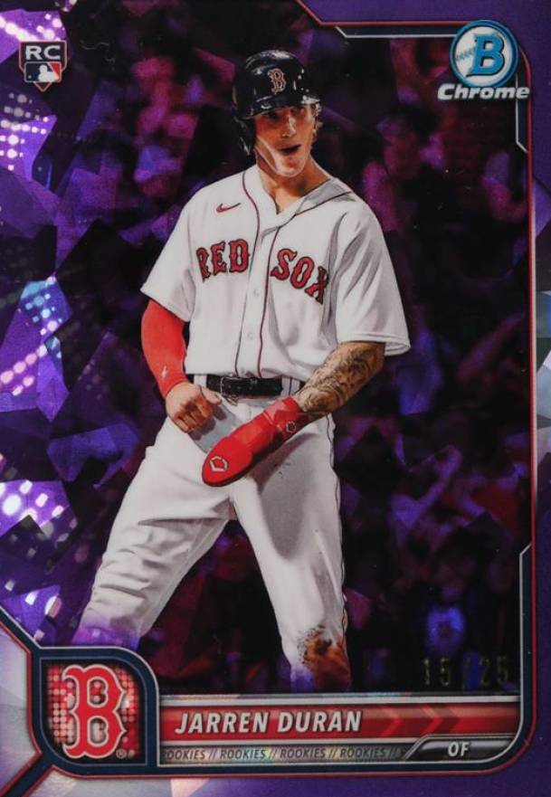 2022 Bowman Chrome Sapphire Edition Jarren Duran #16 Baseball Card