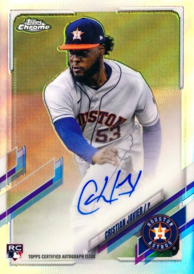 2021 Topps Chrome Rookie Autographs Cristian Javier #RACJ Baseball Card