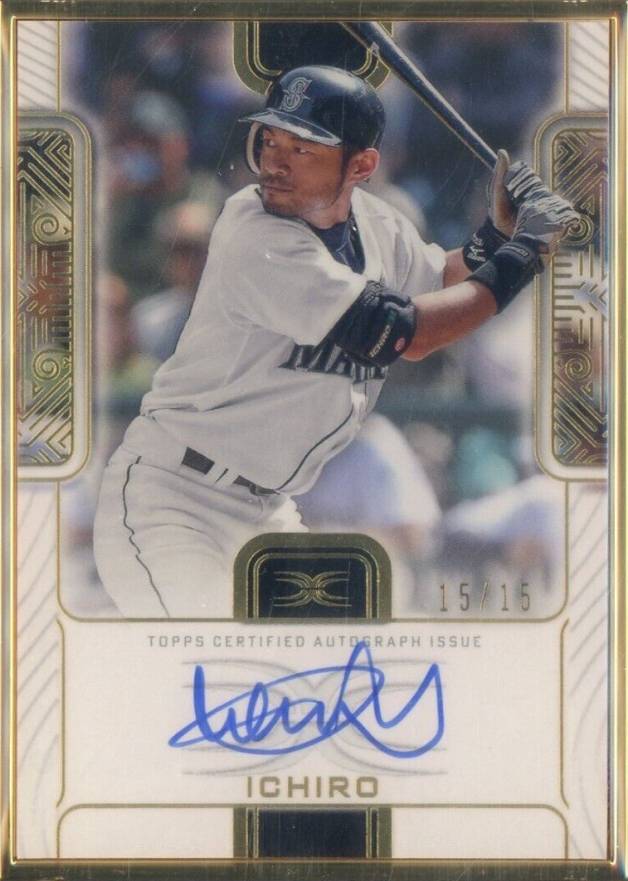 2023 Topps Definitive Collection Framed Autograph Collection Ichiro Suzuki #ICH Baseball Card