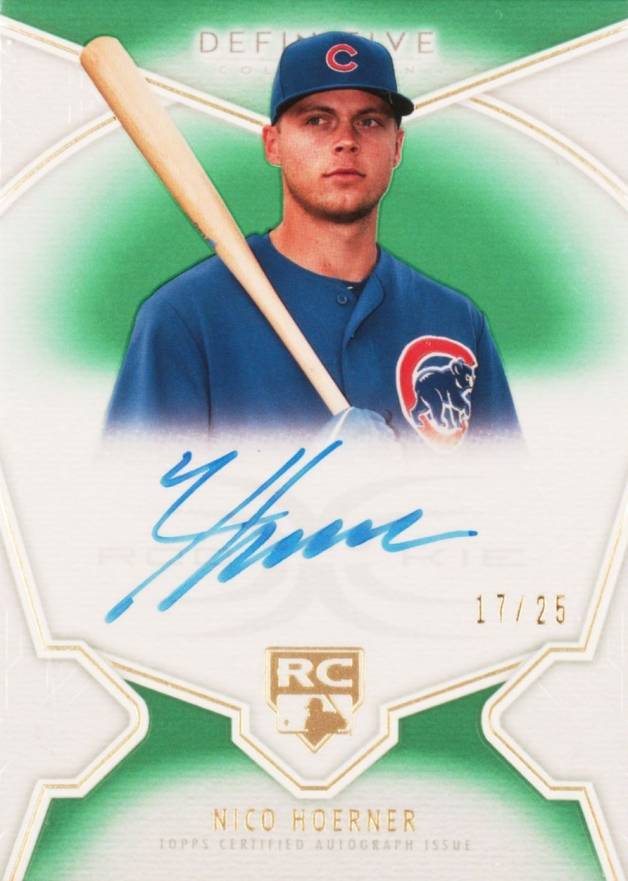 2020 Topps Definitive Collection Definitive Rookie Autographs Nico Hoerner #NH Baseball Card
