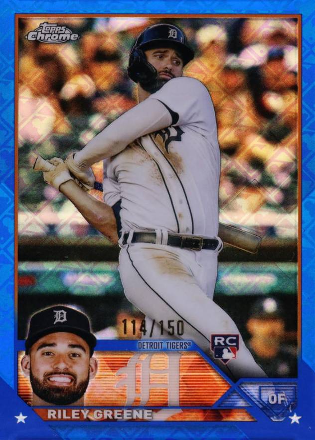2023 Topps Chrome Logofractor Edition Riley Greene #182 Baseball Card