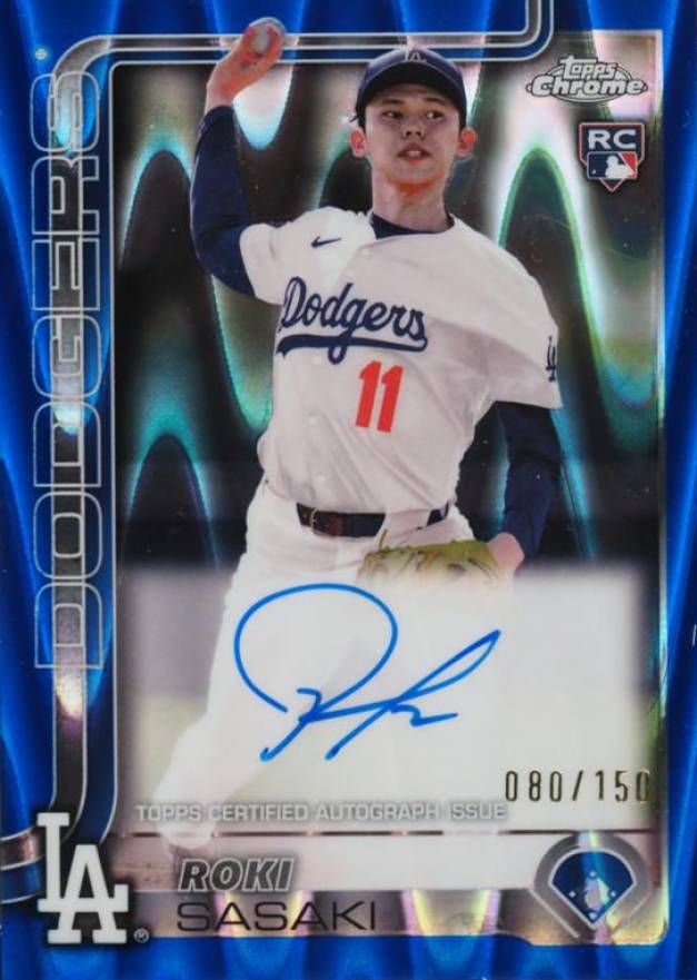 2025 Topps Chrome Rookie Autographs Roki Sasaki #RAROKI Baseball Card