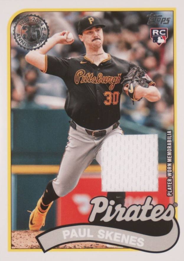 2024 Topps Update 1989 Topps Baseball Relics Paul Skenes #PS Baseball Card