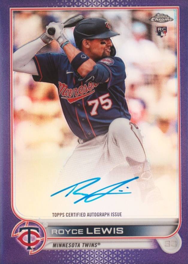 2022 Topps Chrome Rookie Autographs Royce Lewis #RARL Baseball Card