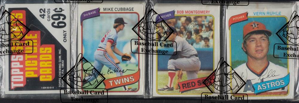 1980 Topps Rack Pack #RP Baseball Card