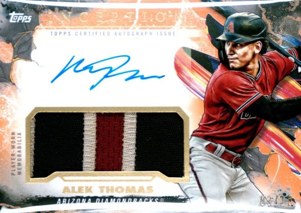 2023 Topps Inception Inception Autograph Patch Alek Thomas #IAPAT Baseball Card