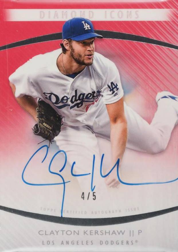 2017 Topps Diamond Icons Autographs Clayton Kershaw #AUCK Baseball Card