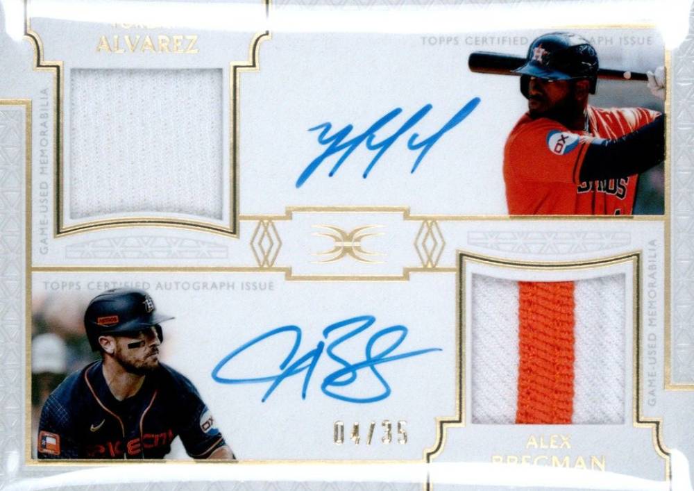 2024 Topps Definitive Collection Dual Autographed Relics Collection Alex Bregman #AB Baseball Card