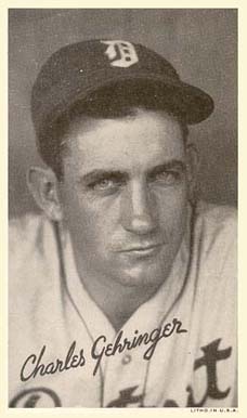 1936 Goudey Premiums-Type 1-Wide Pen Charlie Gehringer # Baseball Card