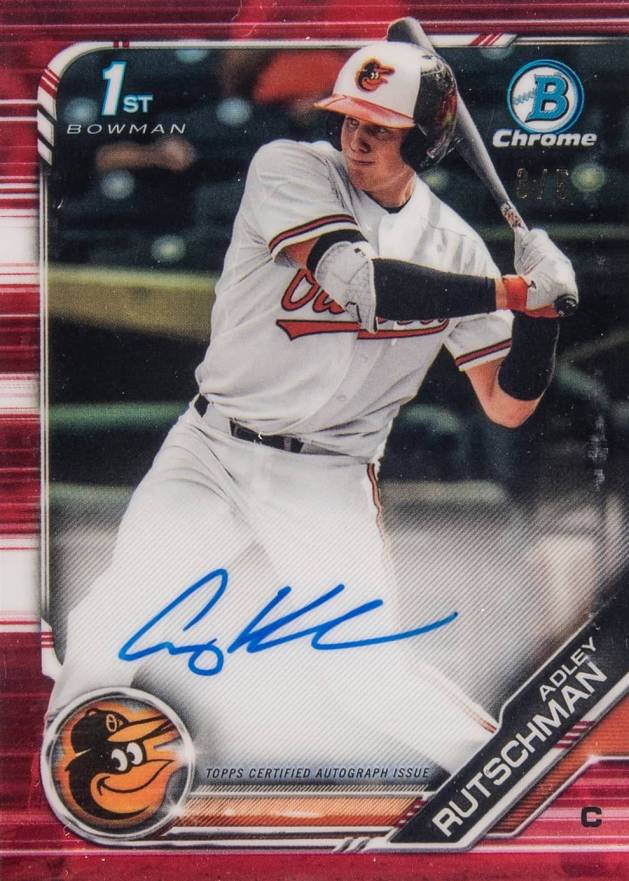 2019 Bowman Draft Chrome Draft Picks Autograph Adley Rutschman #CDAAR Baseball Card