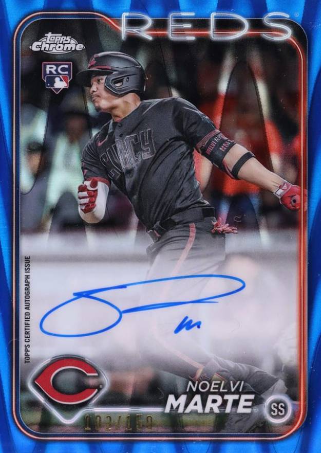 2024 Topps Chrome Rookie Autographs Noelvi Marte #RANM Baseball Card