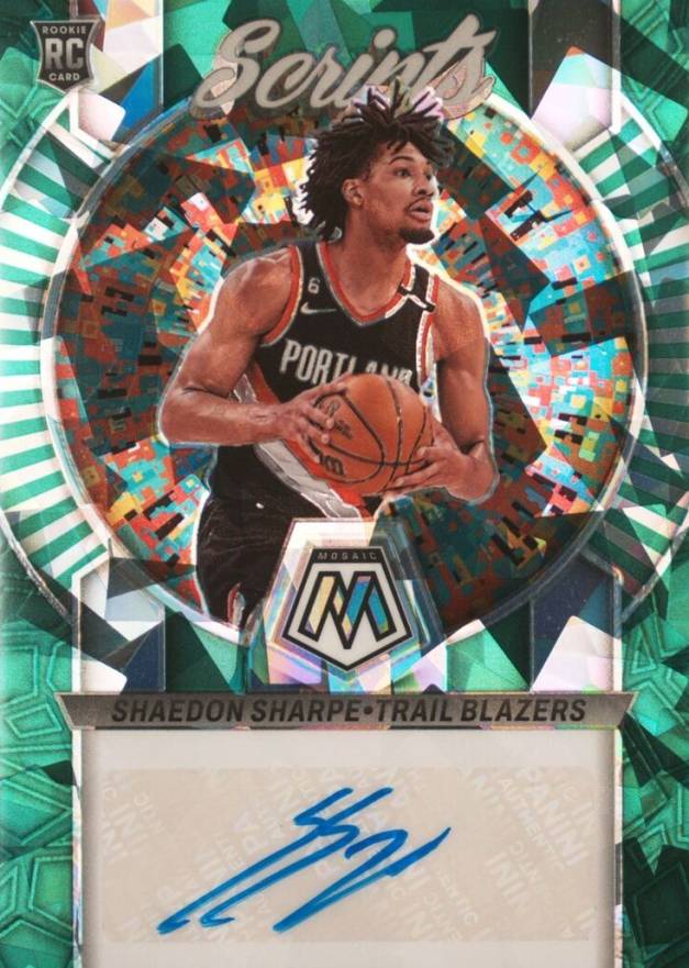 2022 Panini Mosaic Rookie Scripts Shaedon Sharpe #RSSST Basketball Card