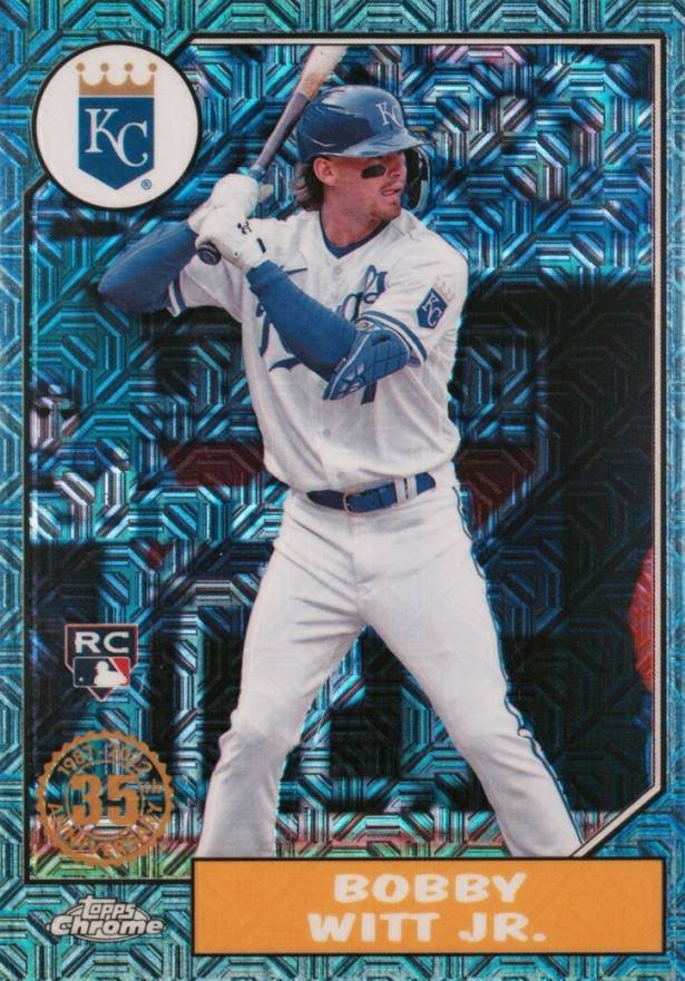 2022 Topps Silver Pack 1987 Chrome Promo Bobby Witt Jr. #T87C34 Baseball Card