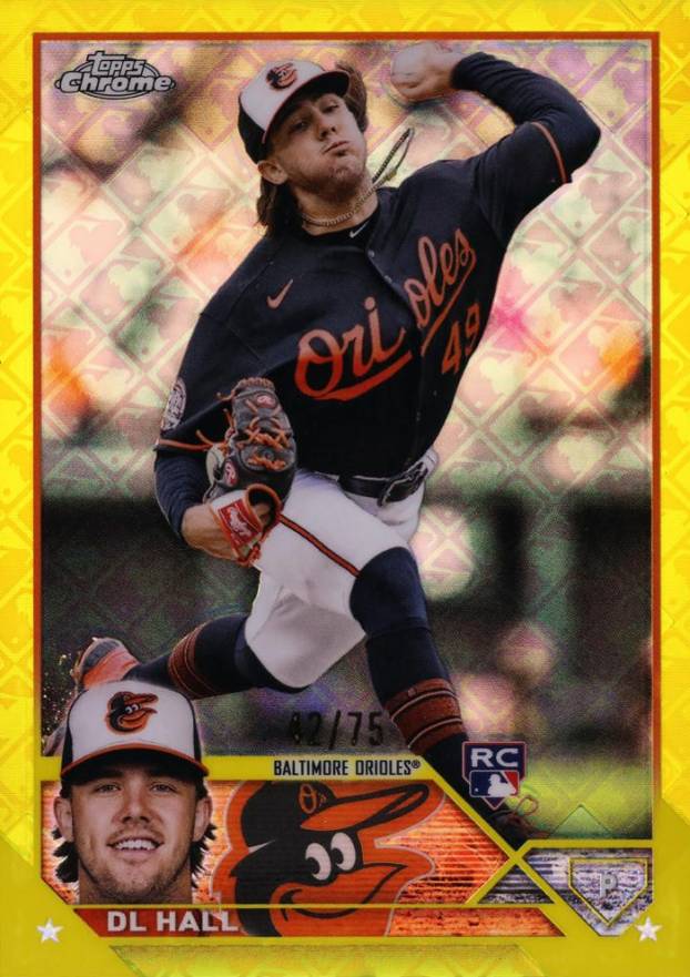 2023 Topps Chrome Logofractor Edition D.L. Hall #10 Baseball Card