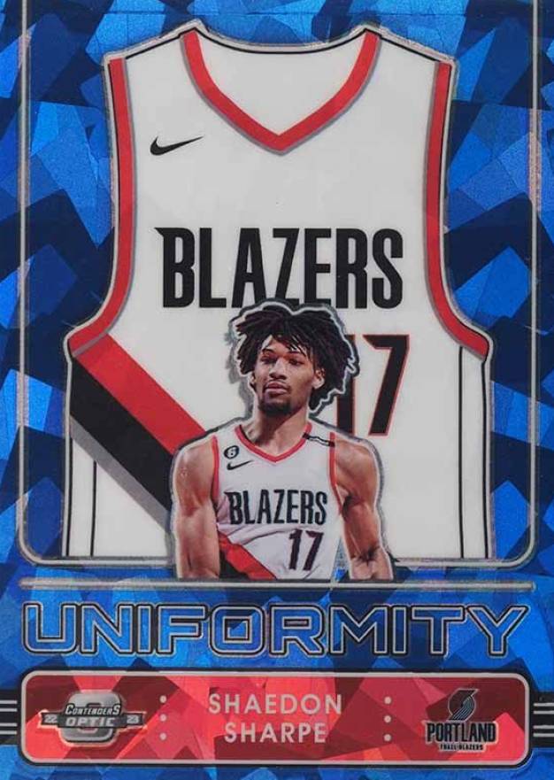 2022 Panini Contenders Optic Uniformity Shaedon Sharpe #29 Basketball Card