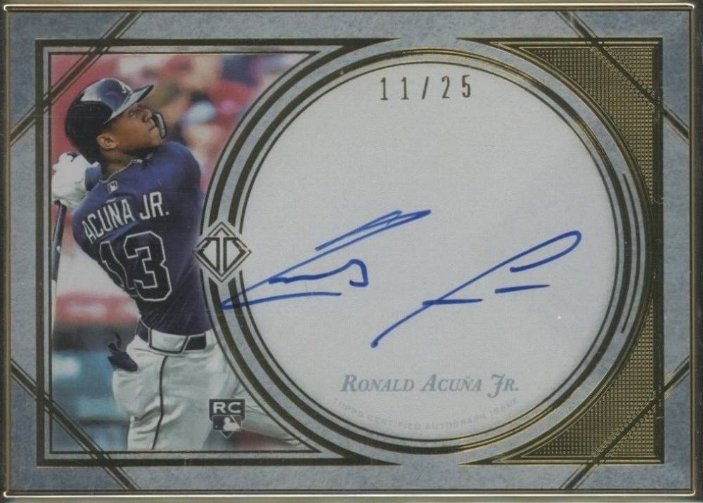 2018 Topps Transcendent Transcendent Collection Autographs Ronald Acuna Jr. #TCARAC Baseball Card
