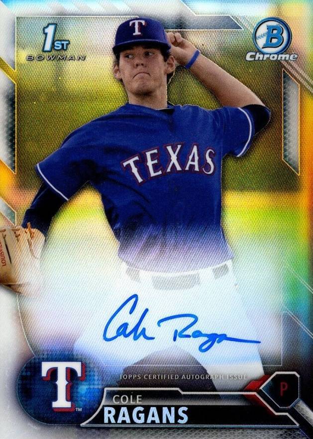 2016 Bowman Draft Chrome Draft Picks Autographs Cole Ragans #CDACRA Baseball Card