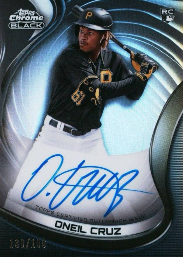2022 Topps Chrome Black Autographs Oneil Cruz #OC Baseball Card