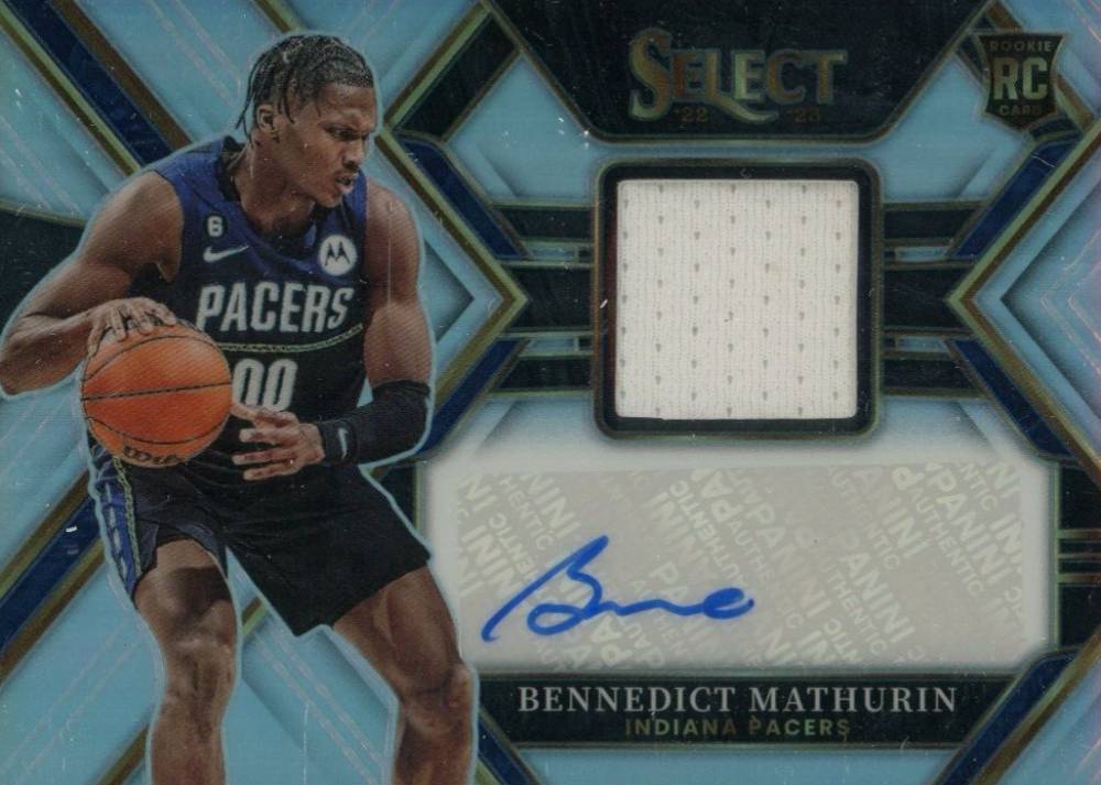2022 Panini Select Rookie Jersey Autographs Bennedict Mathurin #RJABNM Basketball Card
