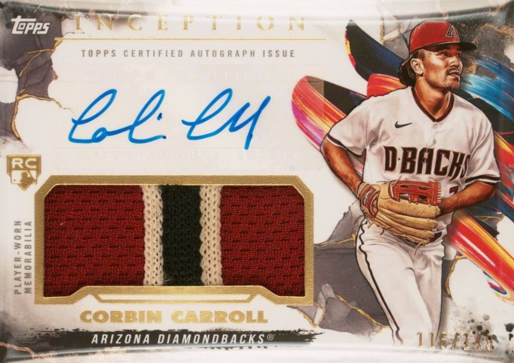 2023 Topps Inception Inception Autograph Patch Corbin Carroll #IAPCCA Baseball Card
