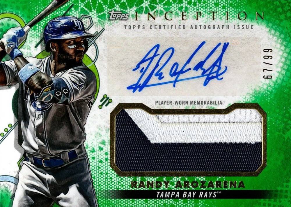 2022 Topps Inception Inception Autographed Patch Randy Arozarena #IAPRAZ Baseball Card