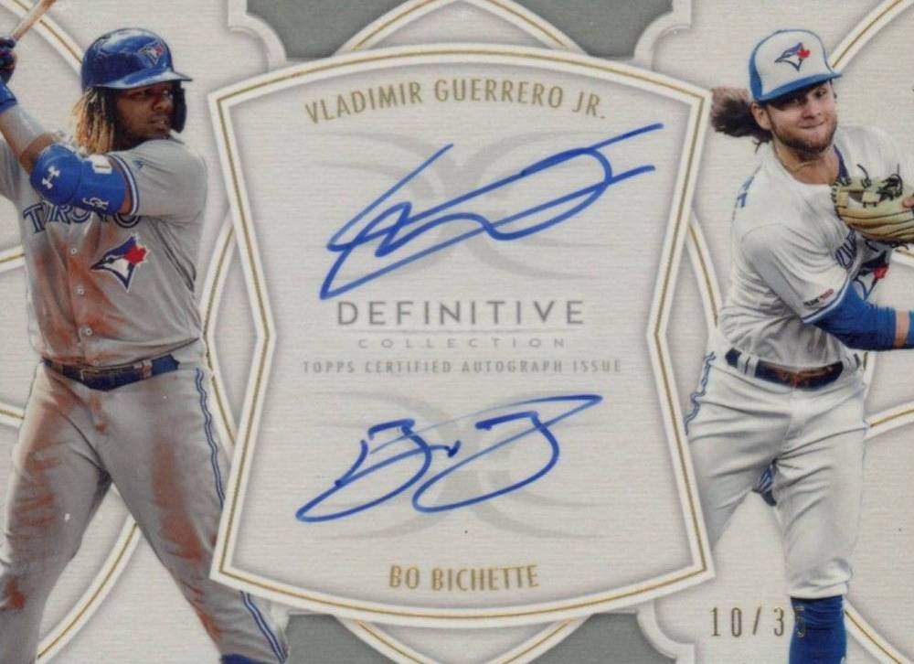 2020 Topps Definitive Collection Dual Autograph Collection Bo Bichette #GB Baseball Card