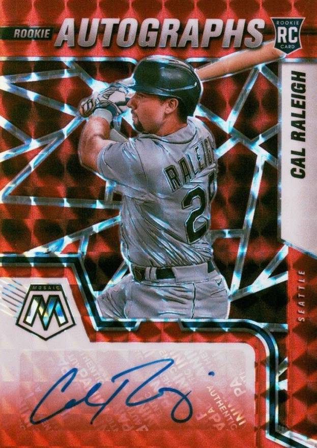 2022 Panini Mosaic Rookie Autographs Cal Raleigh #RAMCR Baseball Card